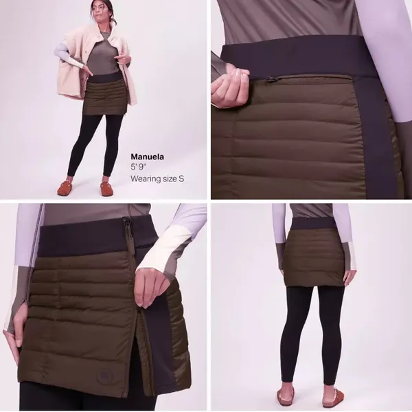 Backcountry XS Green‎ Black Stansbury Down Skirt Allied Feather Down insulation - Image 2