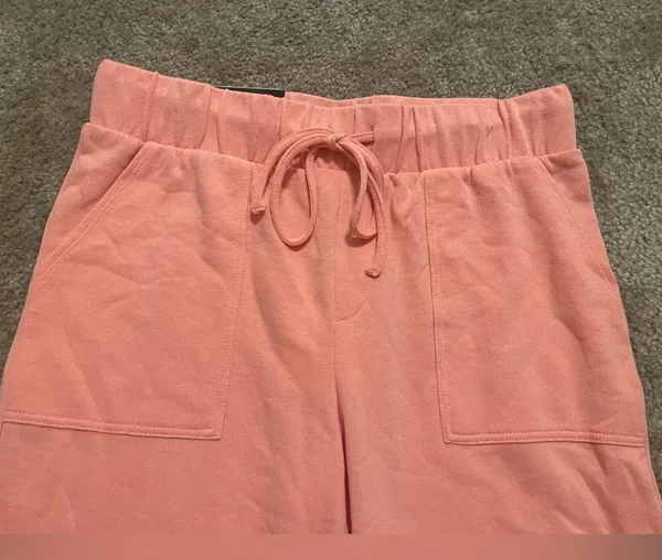 NWT Women’s Mid Rise Jogger Joggers Pants Coral Pink Size M - Image 5