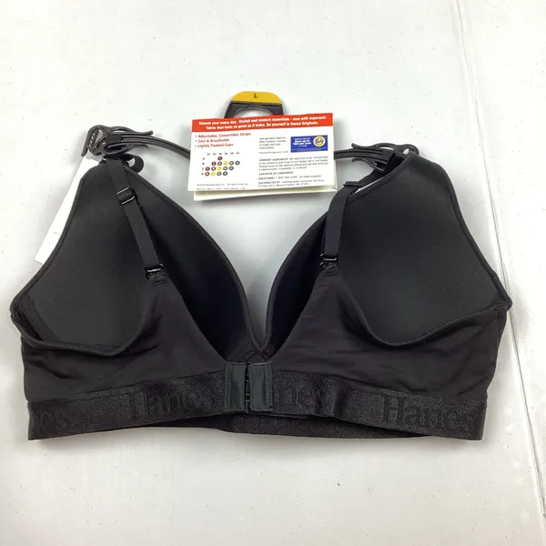 Hanes Originals Supersoft Wirefree T-Shirt Bra Black Large NEW! - Image 2