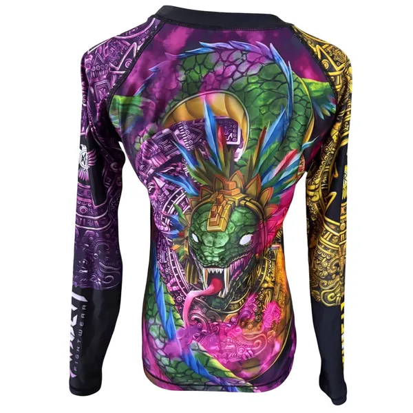 Raven Fightwear Quetzalcoatl Aztec Rashguard Size M BJJ MMA Grappling - Image 4