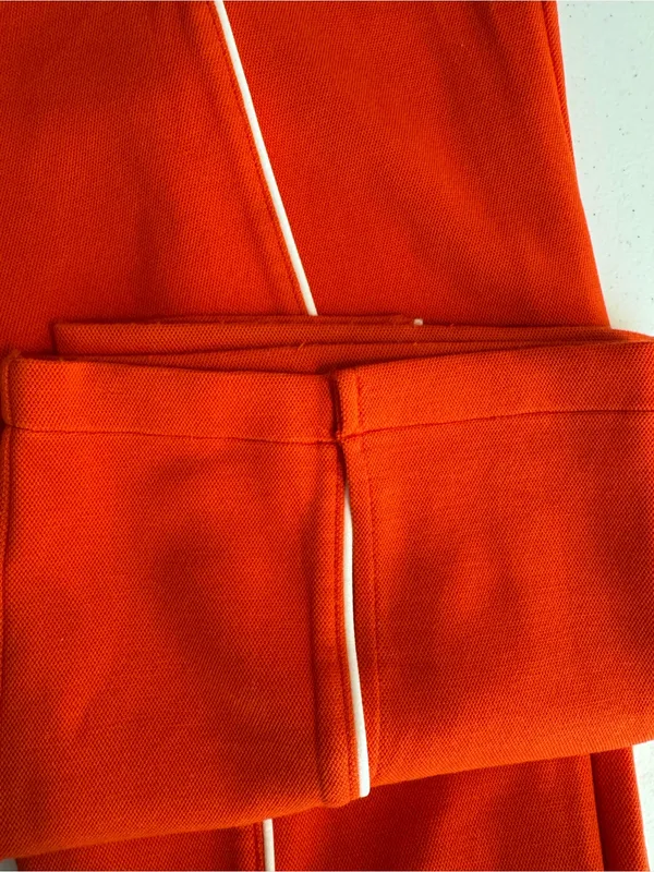 SPANX air essentials pique straight track pants in poppy size medium sporty work - Image 7