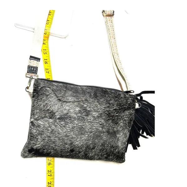 New Artisan Western-style crossbody bag cowhide calf hair Crafted Rodeo Boho - Image 5