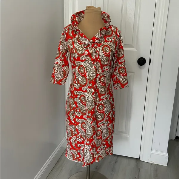 Gretchen Scott Ruffle Neck Jersey Dress - Image 3