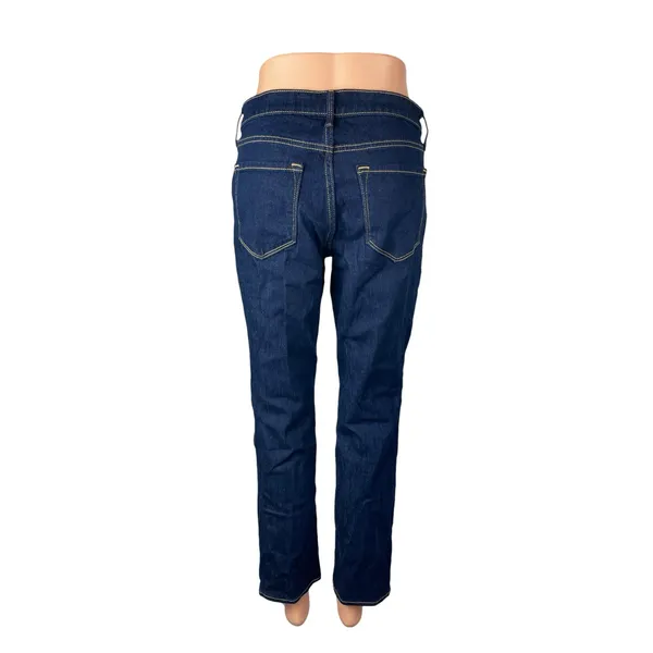 Old Navy Women's Dark Blue High Rise Slim Wow Straight Denim Jeans Pants Size 6 - Image 4