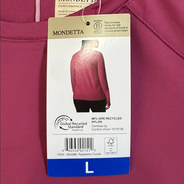 Mondetta Women's Seamless Long Sleeve Active Top nwt - Image 4