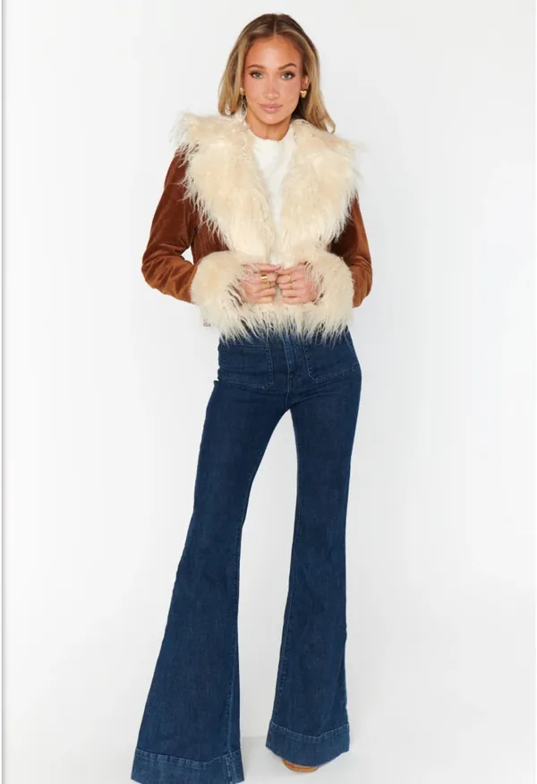 Show Me Your Mumu Pennylane Cropped Brown Coat - Image 5
