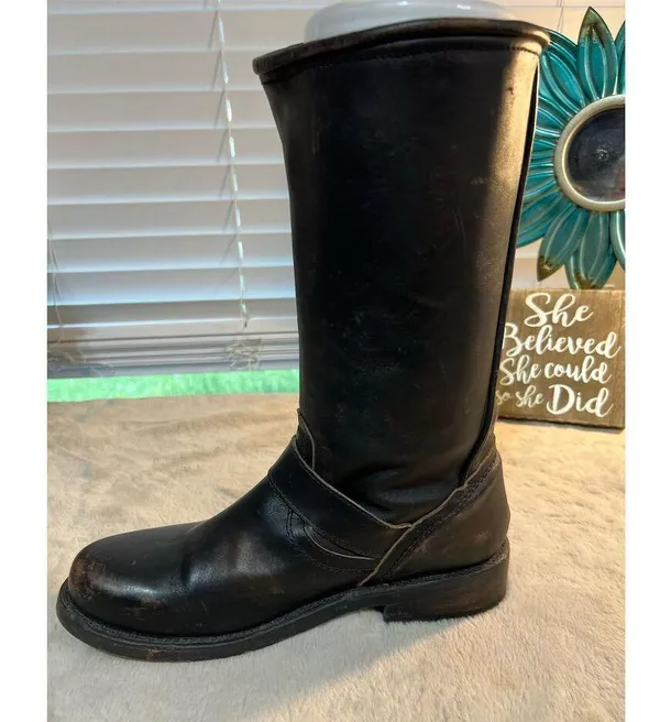 Freebird by Steven Men's Brown Leather Biker Boots Size 10 Mid-Calf - Image 7