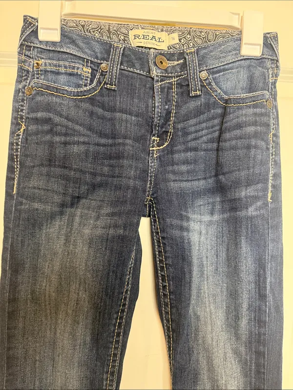 Ariat Estella riding midrise wide Jeans sz 26 / 27 - Image 4