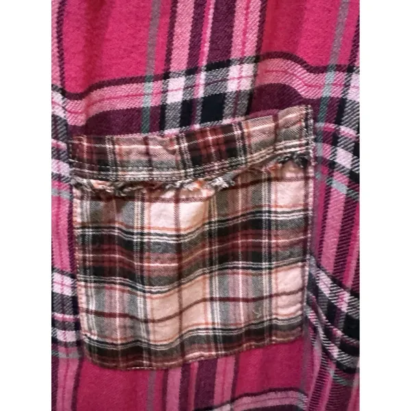 ANTHROPOLOGIE PILcro WOMENS PATCHWORK BOHO TOP SHIRT PLAID WESTERN Size‎ Medium - Image 7