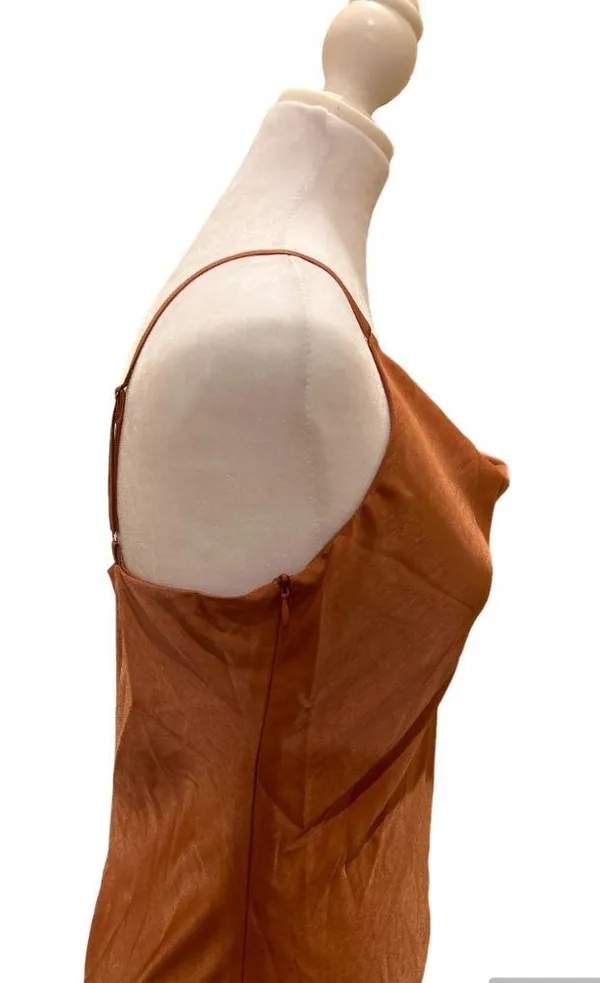 Thanth Women's Sleeveless Spaghetti Strap Satin Dress - Image 5