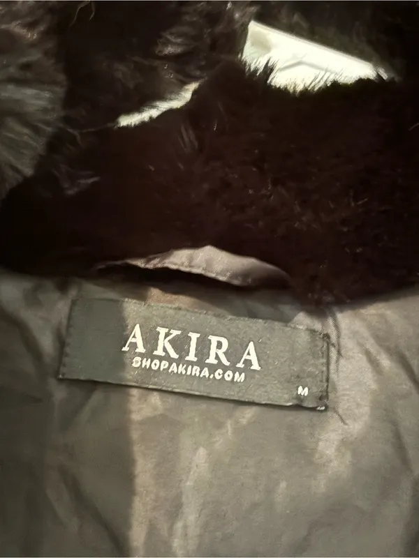 AKIRA Black Plush Cropped Teddy Jacket - Image 5