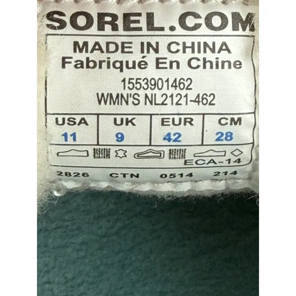 Sorel Tremblant Moc Blue Suede Knit Faux Fur Slippers Womens 11 NL2121-462 - Image 2