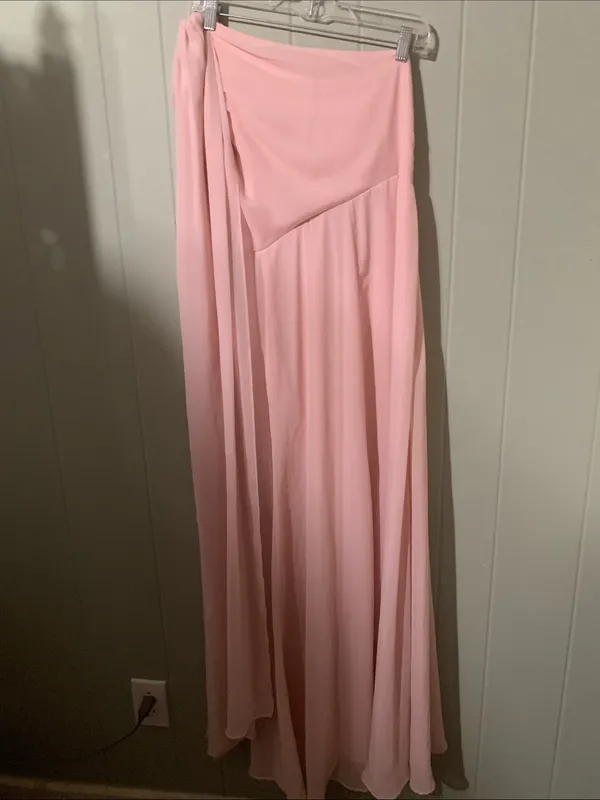 Birdy Grey One-Shoulder Blush Pink Bridesmaid Dress - Image 6