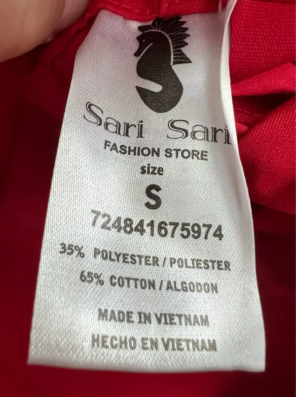 Sari Sari Red Drawstring Pants Scrub Set - Image 4