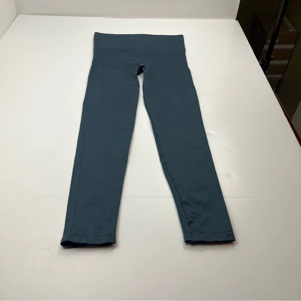 Blanqi Everyday Maternity Belly Support Legging‎ Womens Medium Blue Grey Gray - Image 9