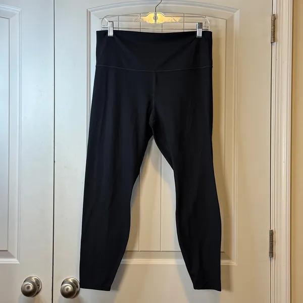 All In Motion Womens Ribbed High-Waisted‎ Leggings Black Athletic Yoga Pants L - Image 3