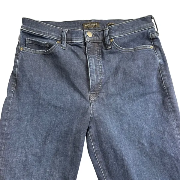Banana Republic High Rise Flare Jeans Womens 31" Raw‎ Hem Denim Super Stretch - Image 8