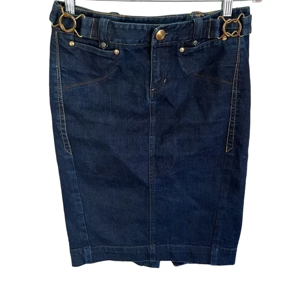 AX‎ Armani Exchange Denim Pencil Skirt - Image 2