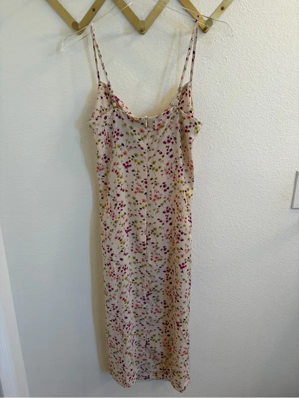 Nasty Gal Blush Floral Cowl Neck Slip Dress 6 - Image 8