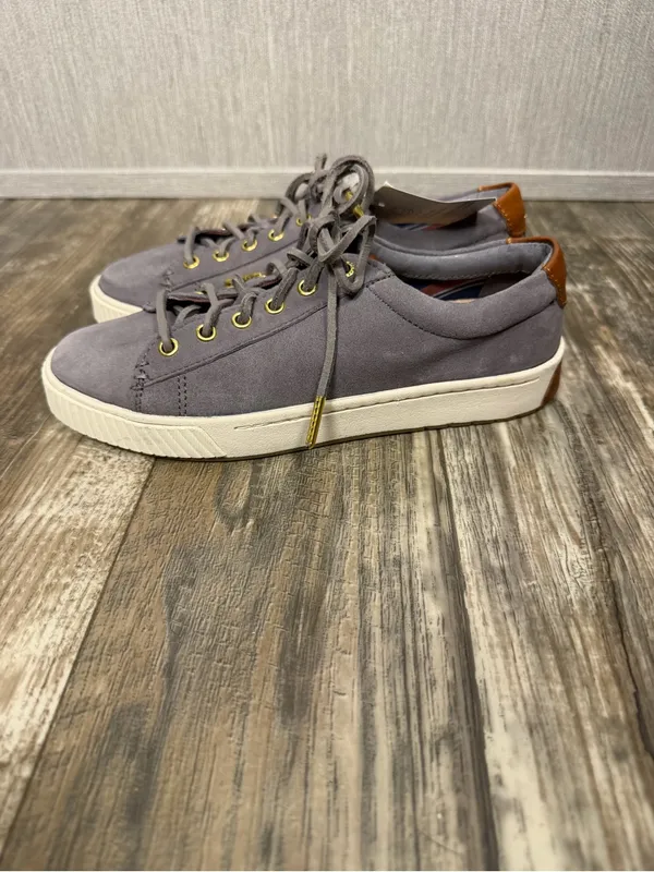 Sperry Gray Suede Low-Top Sneakers with Brown Heel Accent - Image 9