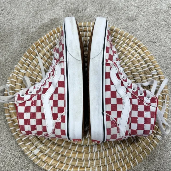 Vans Women’s Filmore High-Top Checkerboard Red Lace Up Sneakers Size 6 - Image 7