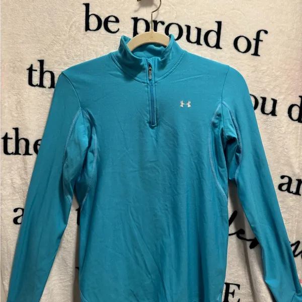 Under Armour Women's Fitted Pullover Activewear ColdGear Blue Size Medium - Image 2