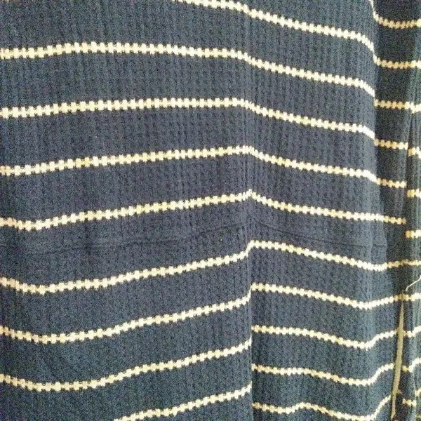 Free People Navy & White Striped Long Sleeve Tunic - Image 3