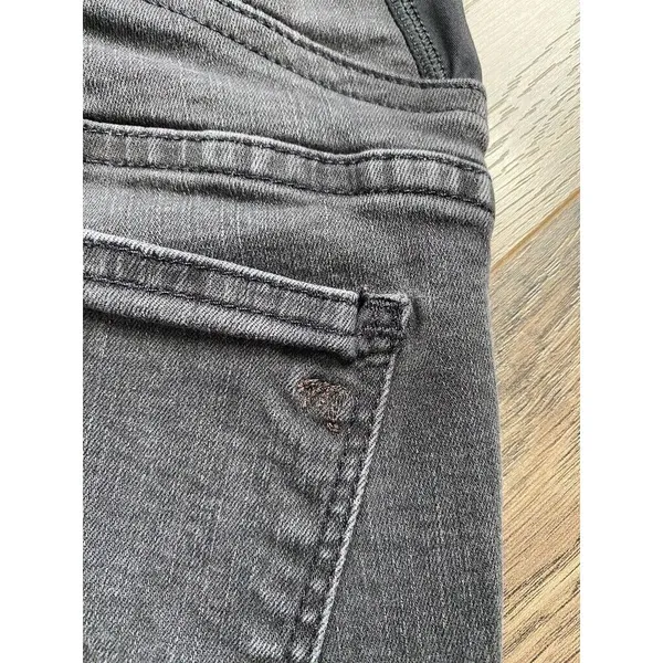 EUC Womens Madewell Maternity Skinny‎ Jean over belly grey distressed size 27 - Image 11