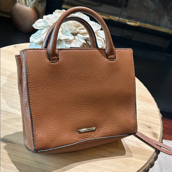 Rebecca Minkoff Dog Clip Tote Mini Satchel in Camel Brown - Image 10