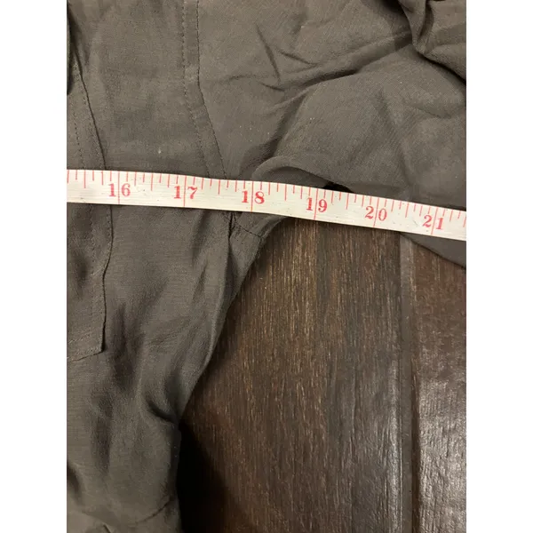 Calvin Klein Utility Jumpsuit 8 Olive Green Military Safari Button Front Pocket‎ - Image 4