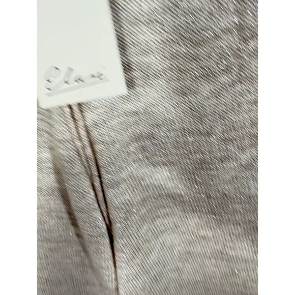 Elan Drawstring Swim Cover-Up Pants Beige Metallic Knit Wide Leg XS - Image 8