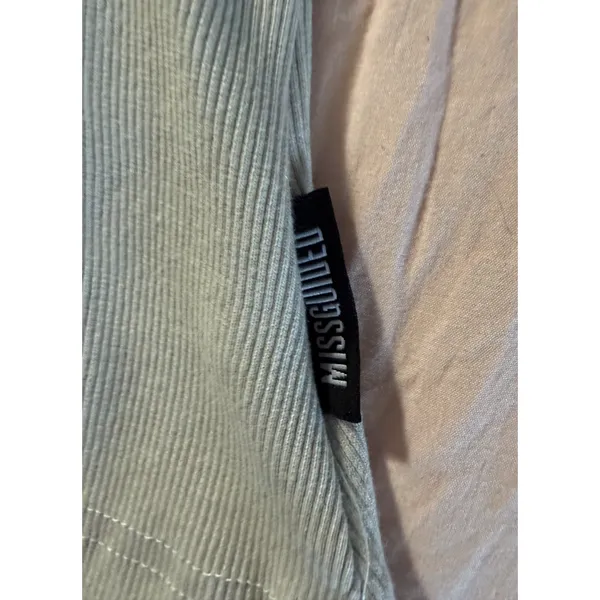 Playboy x Missguided Top Size 10 Heather Gray Long Sleeve Ribbed Crop Top Y2K - Image 11