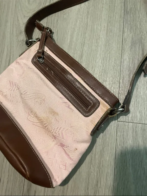 Women's Pink and Brown Crossbody Shoulder Bag - Image 4