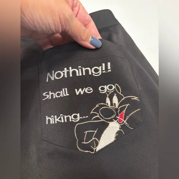 Enzoro‎ Valentino Looney Tunes Embroidered Shorts M Korea Tweety Sylvester - Image 7