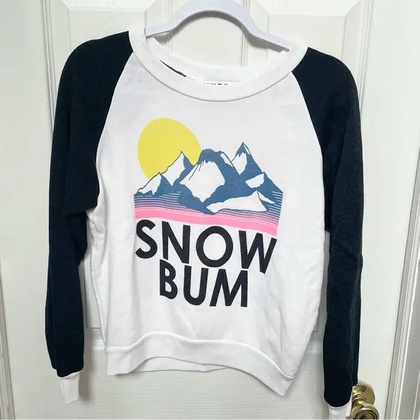 WILDFOX SNOW BUM made in LA long sleeve jumper XS - Image 3