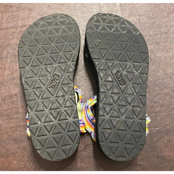 Teva Midform Universal Fray Rainbow Stripe Platform Sandals Women’s 8 EU 39 - Image 4