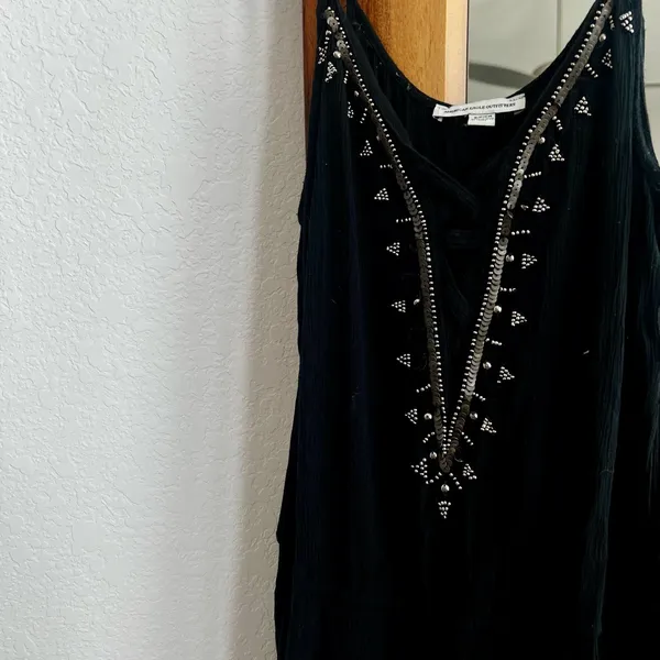American Eagle Outfitters Black Sleeveless Sequin Jumpsuit - Image 2