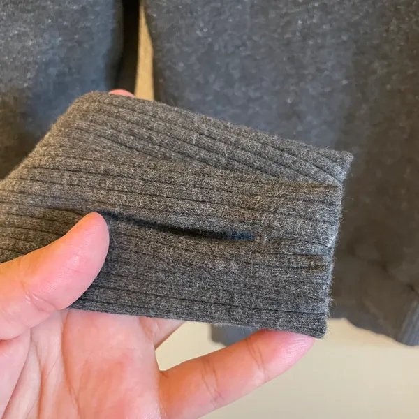 Mock Neck Grey Sweater Size M - Image 5