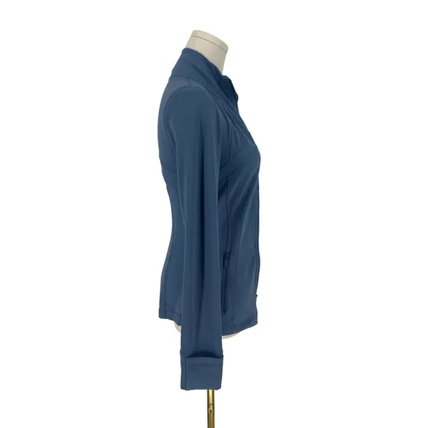 Lululemon Define‎ Jacket Nulu Washed Denim Blue Size 4 - Image 6