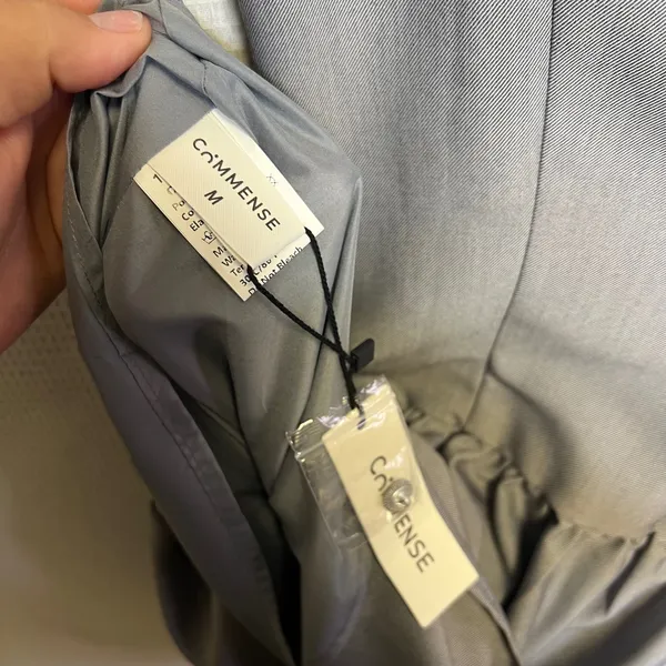 Commense Grey Sleeveless Peplum Mini Dress OA241205019 Medium Business Casual - Image 3