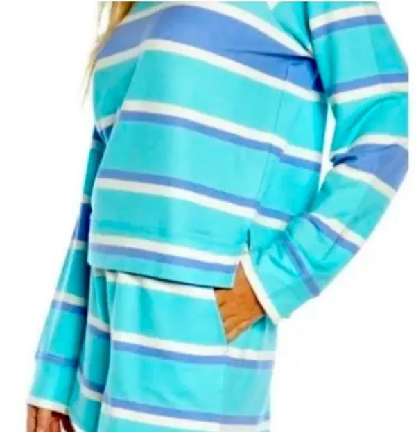 Wildfox Striped Long Sleeve Matching Lounge Wear Set Medium - Image 7