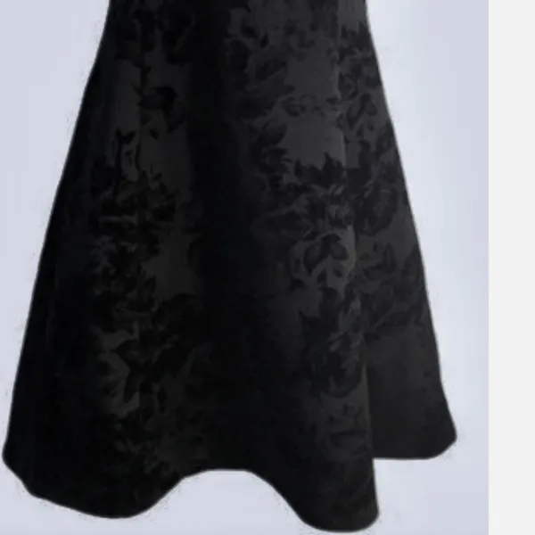 NWT PROSECCO Floral Velvet One Shoulder Black A Line Dress SZ-8 - Image 5