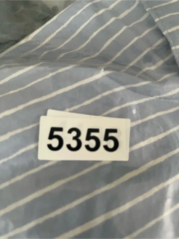 Uniqlo Blue White Striped 100% Cotton Button Down Top XS Coastal Euro Summer - Image 7