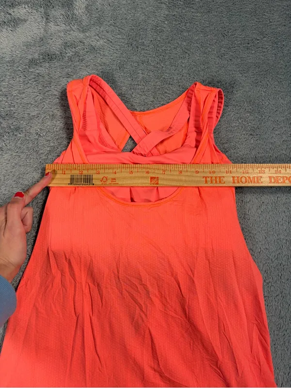 Lululemon Coral Sleeveless Active Tank Top with built in bra 4 - Image 8