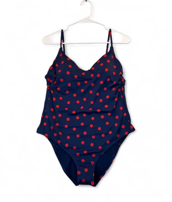 Shade & Shore Women Cut Out One Piece Polka Dot Swimwear Bathing Suit Size L - Image 2