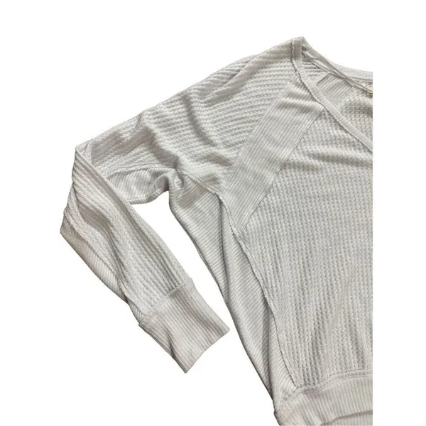 Free People Santa Clara‎ Thermal Top Alabaster White Sz XS - Image 7