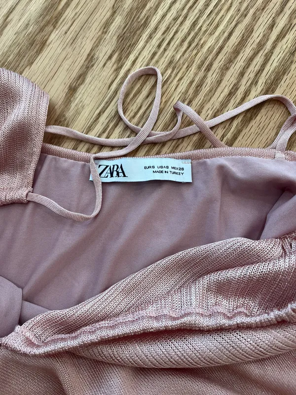 ZARA Pink Shiny Dress - Image 6