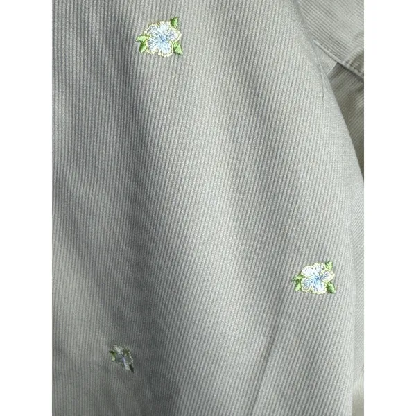 Lizgolf Cathren Cropped Pants‎ Women's 4 Khaki Floral Embroidered Cotton - Image 10
