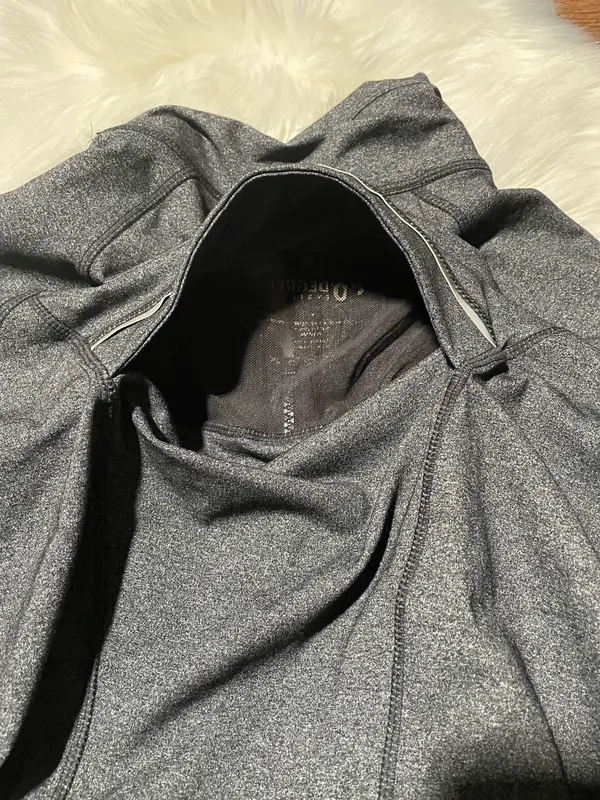 90 Degrees by Reflex Sweatshirt Women's L Gray Full Zip Pocket Stretch Activewear - Image 5