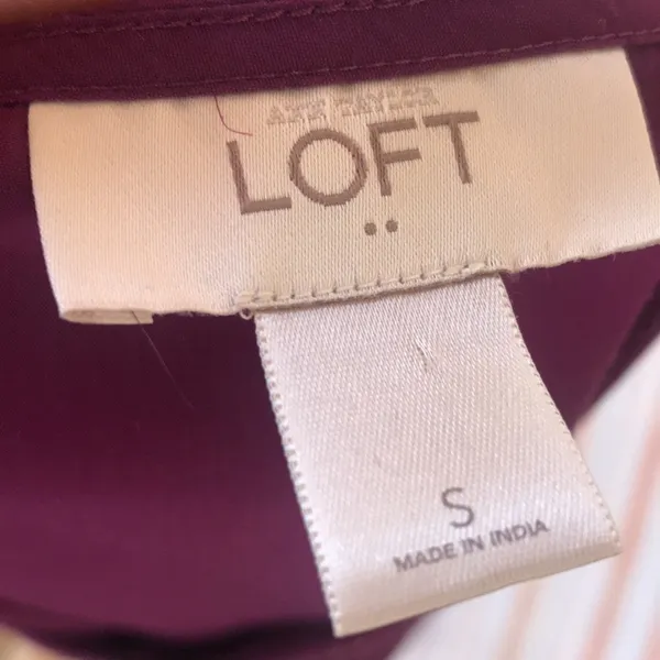 Ann Taylor LOFT Factory Purple Sleeveless Embroidered Tank Top Women's Size Small - Image 5